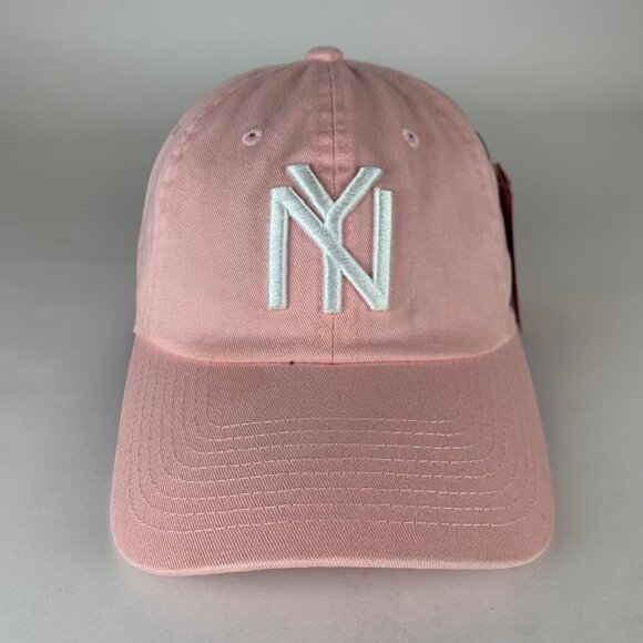 New York Black Yankees Pink American Needle Relaxed Fit Strapback Hat New - Picture 2 of 5